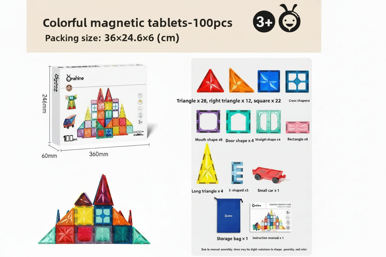 100pc Magna-Tiles Building Set