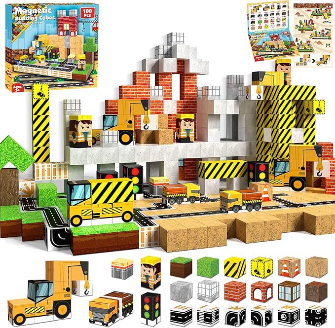 Construction Mini World Magnetic Blocks