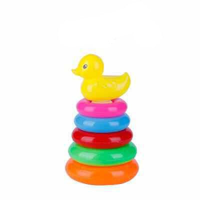 Colorful Donut Stacking Tower