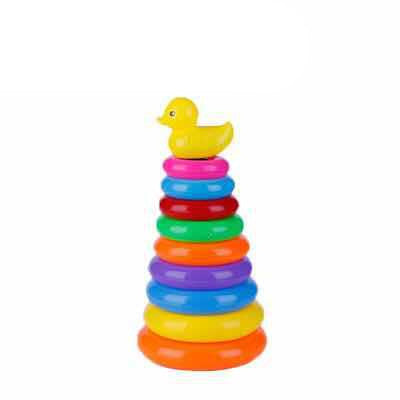 Colorful Donut Stacking Tower