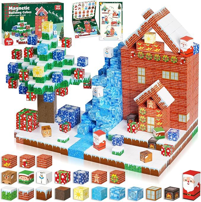 Christmas Mini World Magnetic Blocks
