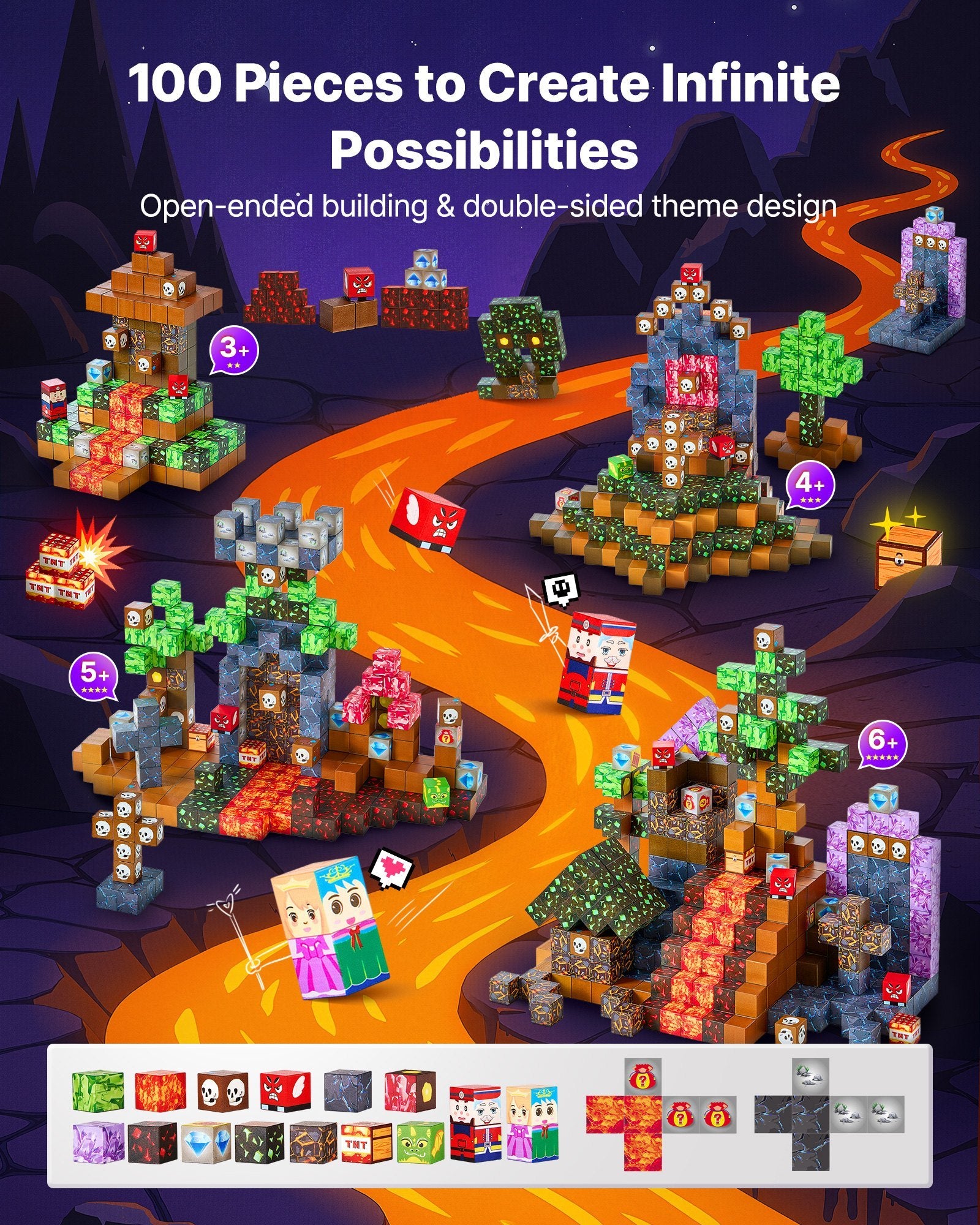 Dark Castle Mini World Magnetic Blocks