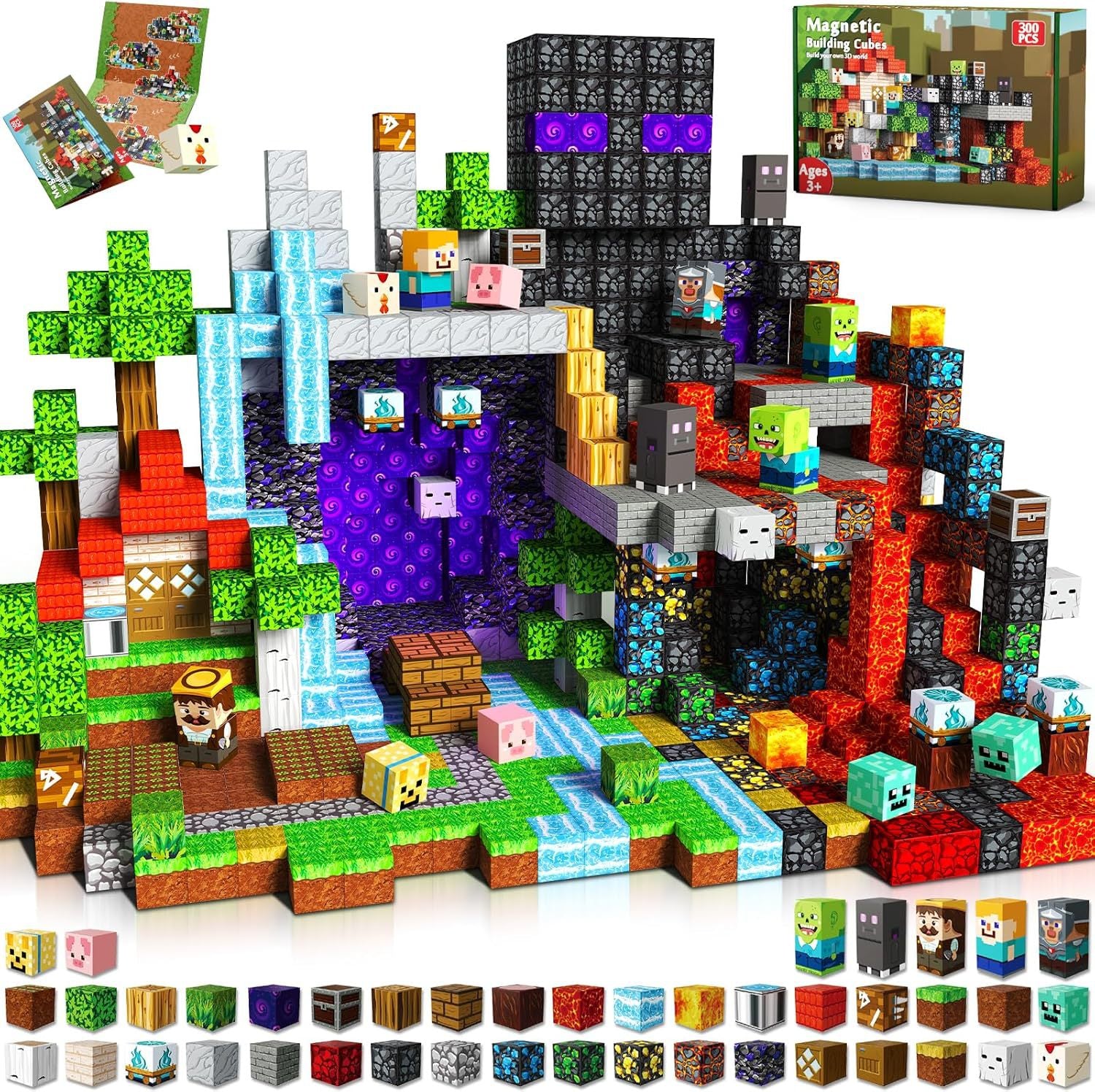 Minecraft Mini World Magnetic Blocks
