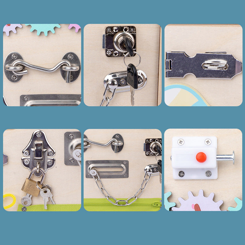 Shapes and Fidgets Montessori Board