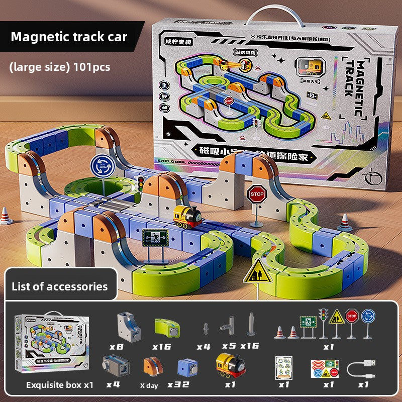 101pc Magnetic Educational Train