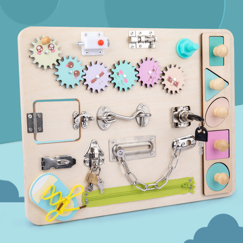 Shapes and Fidgets Montessori Board